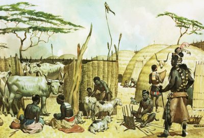 Zulu Village by James Edwin McConnell