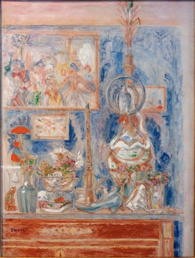 A cosy corner at home by James Ensor