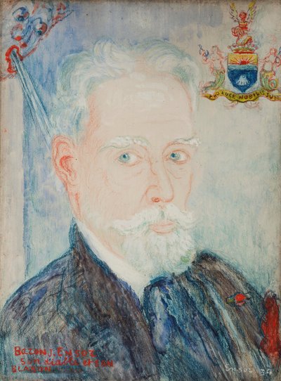 Baron James Ensor, His Bad Angel, His Coat of Arms by James Ensor