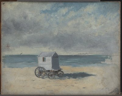 Bathing Hut on the Beach by James Ensor