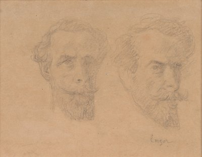 Double Self Portrait by James Ensor