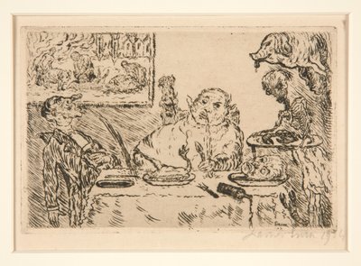 Gluttony, from the Portfolio The Deadly Sins by James Ensor