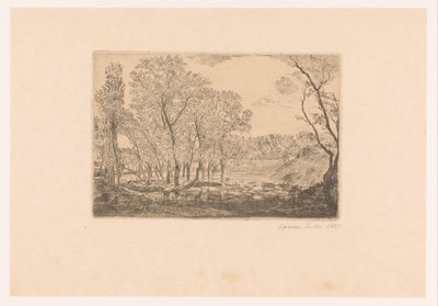 Landscape with Poplars by the Water by James Ensor