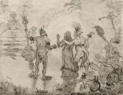 The Devils Dzitts and Hihanox Leading Christ to Hell by James Sidney Ensor