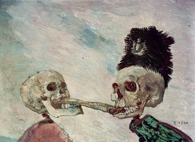 Skeletons Fighting over a Herring by James Ensor