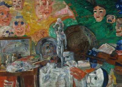 Still Life in the Studio or Attributes of the Arts by James Ensor