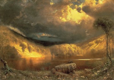 Stormy Skies above Echo Lake, White Mountains by James Fairman