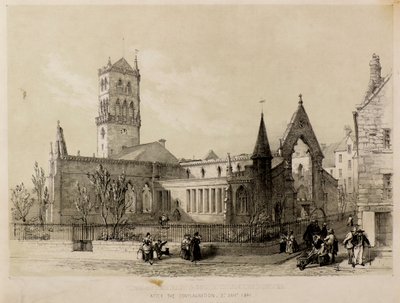 View of the East & South Churches, Dundee, after the conflagration, 3rd Jan 1841 by James Fenton