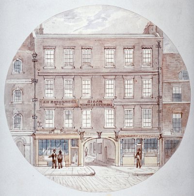 22 and 23 Farringdon Street, City of London, c. 1855 by James Findlay