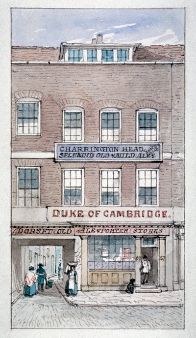 View of the Duke of Cambridge Tavern, Shoe Lane, City of London by James Findlay