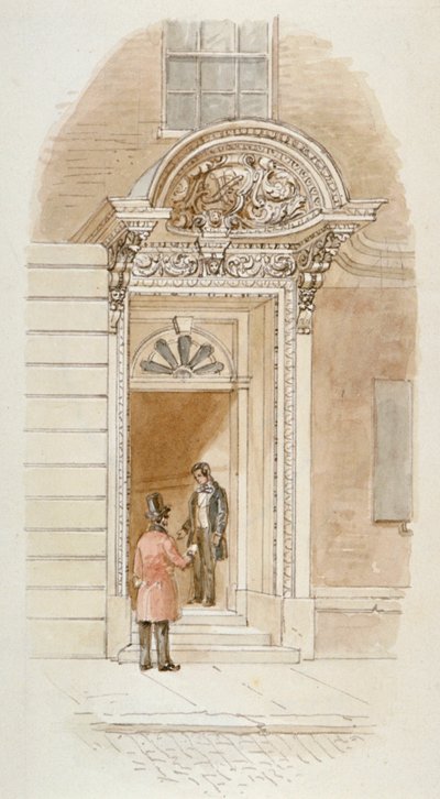 View of the Doorway of No 4 Mincing Lane, City of London by James Findlay