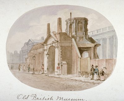 View of the old British Museum, Bloomsbury, London by James Findlay