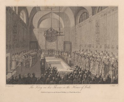King on His Throne in the House of Lords by James Fittler