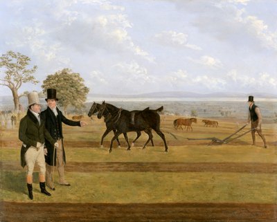Sir Charles Morgan at the Castleton ploughing competition, 1845 by James Flewitt Mullock