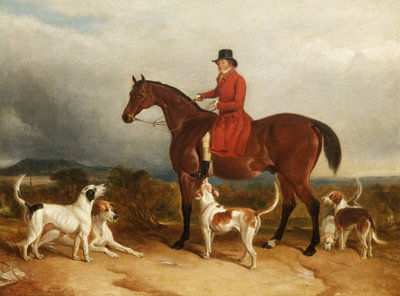 William Phillips of Risca Manor, Monmouthshire with hounds by James Flewitt Mullock