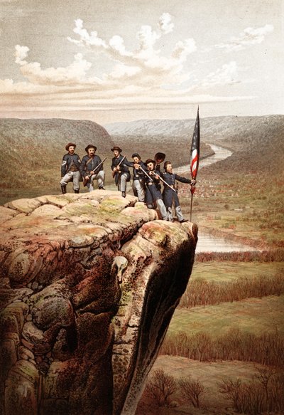 Union Soldiers on Lookout Mountain, Tennessee by James Fuller Queen