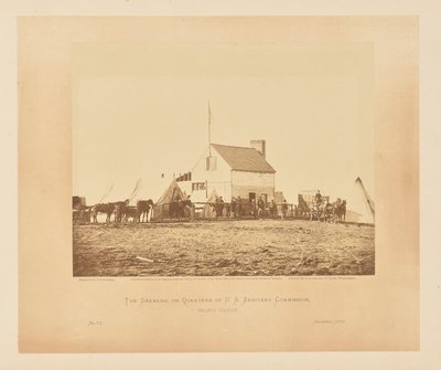 The Shebang, or Quarters of U. S. Sanitary Commission, Brandy Station by James Gardner