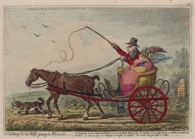 A Cockney and His Wife Going to Wycombe by James Gillray