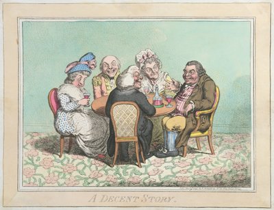 A Decent Story, published by Hannah Humphrey in 1795 by James Gillray