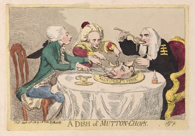 A Dish of Mutton-Chops by James Gillray