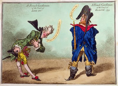 A French Gentleman of the Court of Louis XVI and a French Gentleman of the Court of Egalite by James Gillray