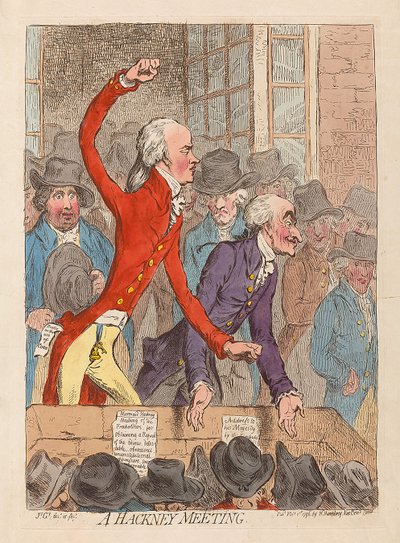 A Hackney Meeting by James Gillray