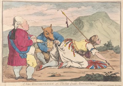 A New Administration or The State Quacks Administering by James Gillray