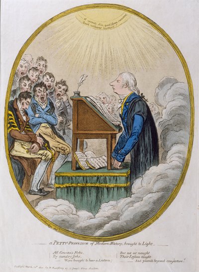 A Petty Professor of Modern History brought to Light by James Gillray