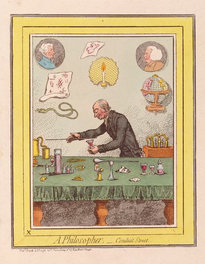A Philosopher: Conduit Street, pub. 1796 by James Gillray