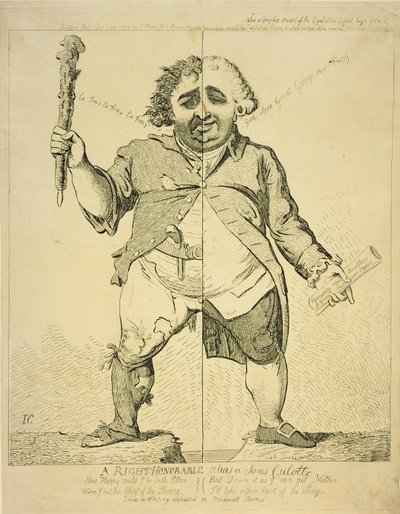 A Right Honourable alias a Sans Coulotte, published by S.Fores, 1802 by James Gillray