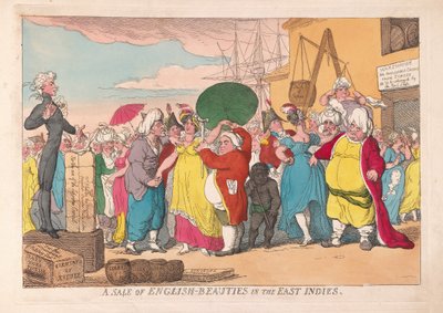 A Sale of English Beauties in the East Indies, pub. 1786 by James Gillray
