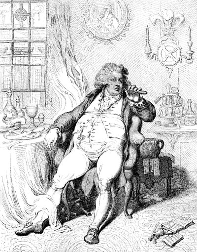 A Voluptuary Under the Horrors of Digestion by James Gillray