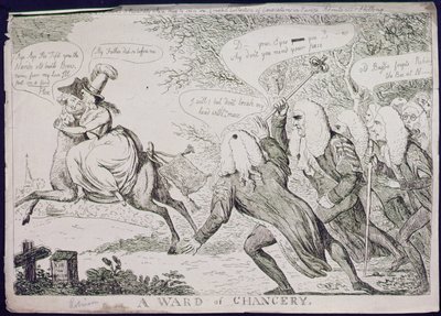 A Ward of Chancery by James Gillray