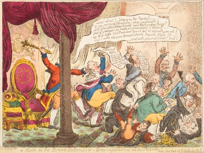 A Kick at the Broad-Bottoms! - Emancipation of All the Talents! by James Gillray