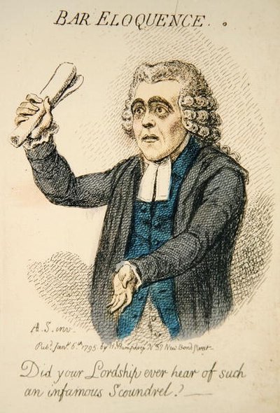Bar Eloquence, published by Hannah Humphrey in 1795 (detail) by James Gillray