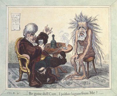 Begone Dull Care, I Prithee Begone From Me, 1801 by James Gillray