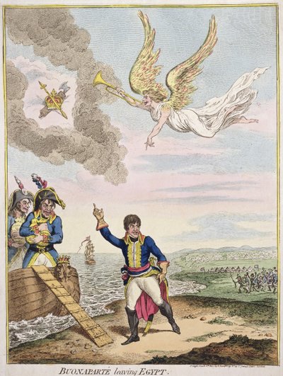 Buonaparte Leaving Egypt, Published by Hannah Humphrey in 1800 by James Gillray