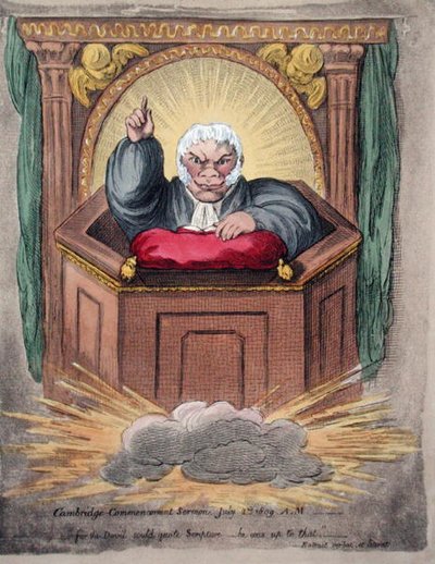 Cambridge Commencement Sermon, July 2nd 1809 A.M. by James Gillray