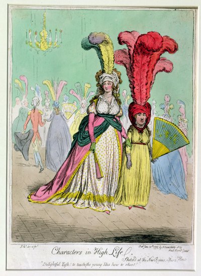 Characters in High Life, published by Hannah Humphrey in 1795 by James Gillray