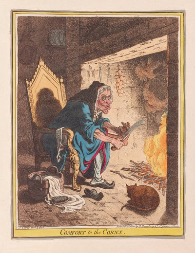 Comfort to the Corns by James Gillray