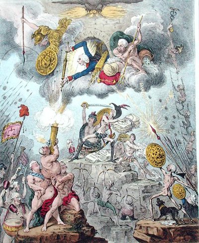Confederated Coalition, or The Giants Storming Heaven by James Gillray