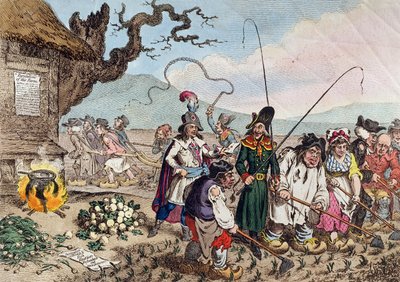 Consequences of a Successful French Invasion, or We Teach the English Republicans to Work by James Gillray