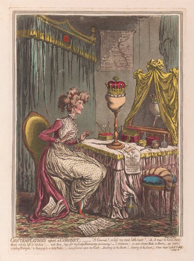 Contemplations upon a Coronet, pub. 1807 by James Gillray