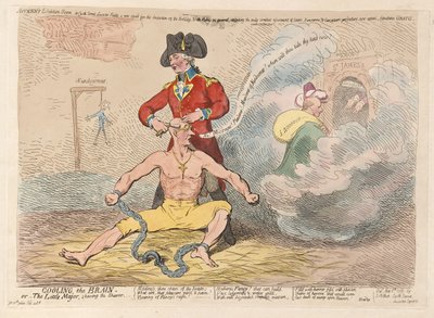 Cooling the Brain or the Little Major shaving the Shaver by James Gillray