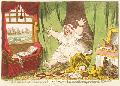 Dido in Despair, published by Hannah Humphrey, 1801 by James Gillray