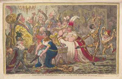 Dilettanti Theatricals or a Peep at the Green Room, vide. Pic-Nic-Orgies, pub. 1803 by James Gillray