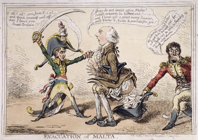 Evacuation of Malta by James Gillray