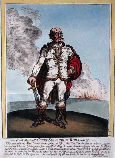 Field-Marshall Count Suwarrow-Rominiskoy (1729-1800) by James Gillray