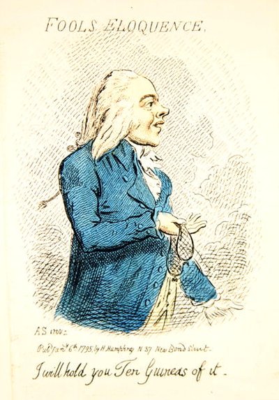 Fools Eloquence, Published by Hannah Humphrey in 1795 (detail) by James Gillray
