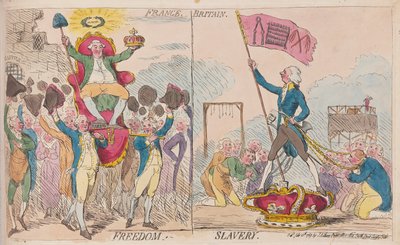 France Freedom, Britain Slavery, pub. 1789 by James Gillray
